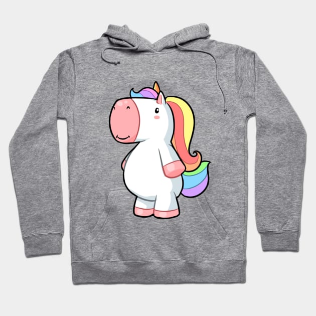 Kawaii unicorn standing Hoodie by Japanese Designs